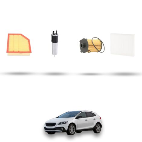 Kit tagliando 4 filtri compatibile con Volvo V40 II V40 Cross Country Dal 2.0 D4 140kw 2014