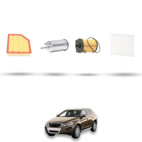 Kit tagliando 4 filtri compatibile con Volvo V40 II V40 Cross Country Dal 2.0 T4 AWD 140kw dal 2014