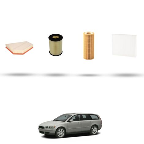 Kit tagliando 4 filtri compatibile con Volvo V50 2.0 D4 130kw Dal 2010