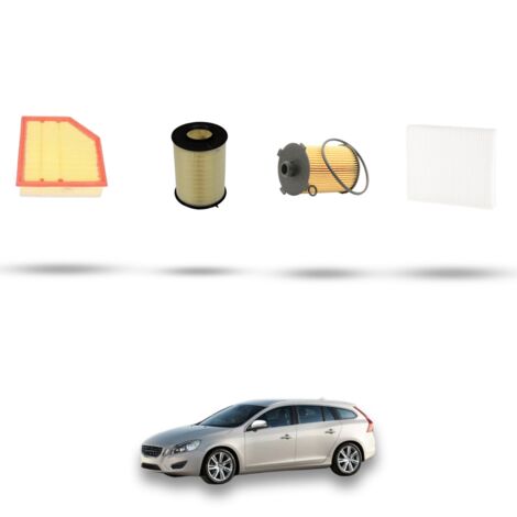 Kit tagliando 4 filtri compatibile con Volvo V60 2.0 D4 140kw Dal 2015