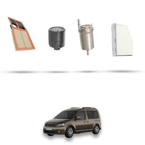 Kit tagliando 4 filtri compatibile con Vw Caddy III (2c) 1.4 59kw Dal 2006