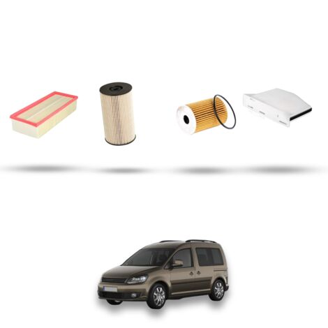 Kit tagliando 4 filtri compatibile con Vw Caddy III (2c) 2.0 TDI 81kw Dal 2010