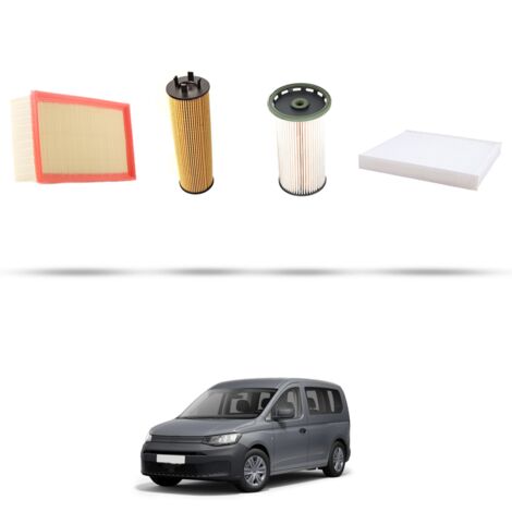 Kit tagliando 4 filtri compatibile con Vw Caddy V (SB) 2.0 TDI 55kw Dal 2020