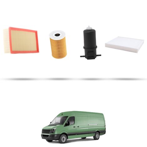 Kit tagliando 4 filtri compatibile con Vw Crafter (2E,2F) 2.0 TDI 103kw Dal 2015