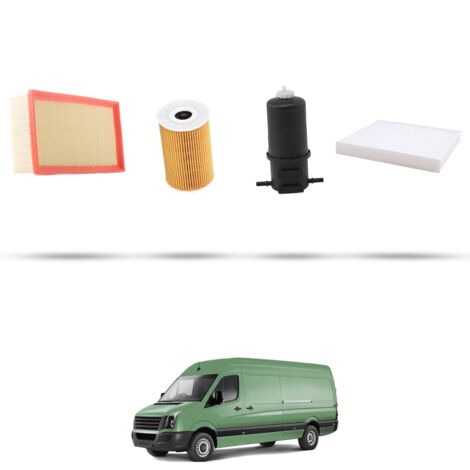 Kit tagliando 4 filtri compatibile con Vw Crafter (2E,2F) 2.0 TDI 80kw Dal 2011