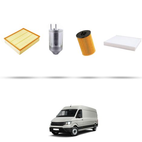 Kit tagliando 4 filtri compatibile con Vw Crafter II (SY,SZ,UZ) 2.0 TDI 75kw Dal 2017