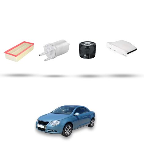 Kit tagliando 4 filtri compatibile con Vw Eos (1F7,1F9) 1.4 TSI 118kw Dal 2008