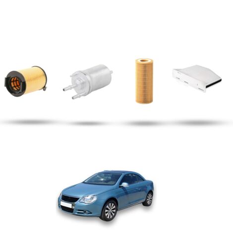 Kit tagliando 4 filtri compatibile con Vw Eos (1F7,1F9) 2.0 FSI 110kw Dal 2006