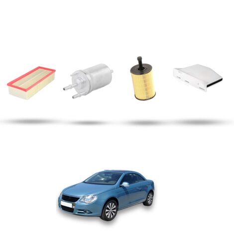 Kit tagliando 4 filtri compatibile con Vw Eos 3.6 FSI V6 191Kw dal 2009 al 2010