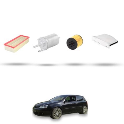 Kit tagliando 4 filtri compatibile con Vw Golf V (1K1,1K5,AJ5,5M1,521) 1.4 TSI 125kw Dal 2005 Al 2009