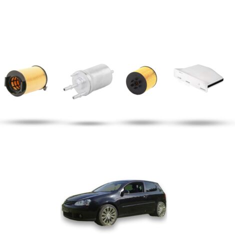 Kit tagliando 4 filtri compatibile con Vw Golf V (1K1,1K5,AJ5,5M1,521) 1.4 TSI 90kw Dal 2007 Al 2009