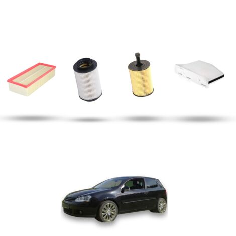 Kit tagliando 4 filtri compatibile con Vw Golf V (1K1,1K5,AJ5,5M1,521) 2.0 TDI 96kw Dal 2005 Al 2009