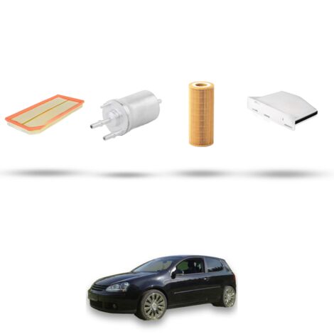 Kit tagliando 4 filtri compatibile con Vw Golf V (1K1,1K5,AJ5,5M1,521) 2.0 TFSI GTI 169kw Dal 2006 Al 2009