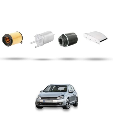 Kit tagliando 4 filtri compatibile con Vw Golf VI (5K15,5J5,5M1,517,521 1.2 TSI 63kw Dal 2010