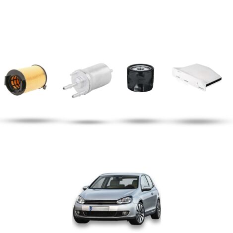 Kit tagliando 4 filtri compatibile con Vw Golf VI (5K15,5J5,5M1,517,521) 1.4 TSI 90kw Dal 2008