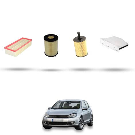Kit tagliando 4 filtri compatibile con Vw Golf VI (5K15,5J5,5M1,517,521) 2.0 TDI 103kw Dal 2008
