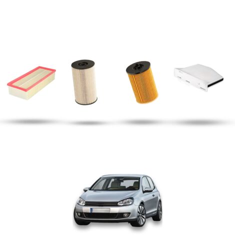 Kit tagliando 4 filtri compatibile con Vw Golf VI (5K15,5J5,5M1,517,521) 2.0 TDI 110kw Dal 2013