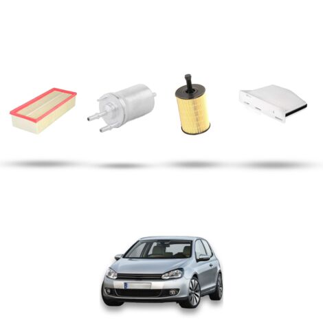 Kit tagliando 4 filtri compatibile con Vw Golf VI (5K15,5J5,5M1,517,521) 2.0 TDI 125kw Dal 2009