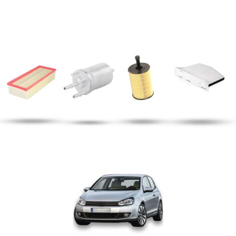 Kit tagliando 4 filtri compatibile con Vw Golf VI (5K15,5J5,5M1,517,521) 2.0 TSI 155kw Dal 2009