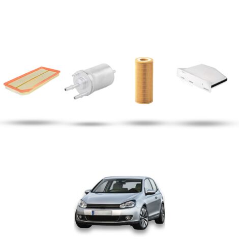 Kit tagliando 4 filtri compatibile con Vw Golf VI (5K15,5J5,5M1,517,521) 2.0 TSI GTI 173kw Dal 2011