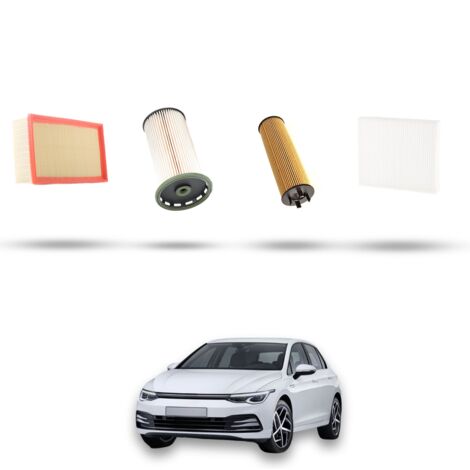 Kit tagliando 4 filtri compatibile con Vw Golf VIII 2.0 TDI 4motion 110Kw dal 2021
