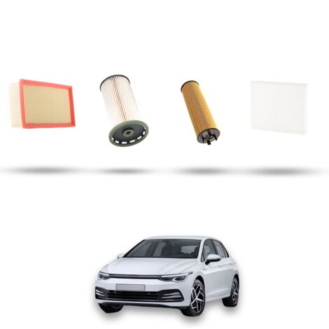 Kit tagliando 4 filtri compatibile con Vw Golf VIII 2.0 TDI Blue Motion 110Kw dal 2019