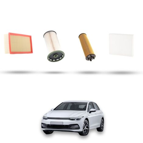 Kit tagliando 4 filtri compatibile con Vw Golf VIII 2.0 TDI Blue Motion 85Kw dal 2019
