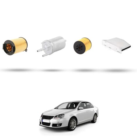 Kit tagliando 4 filtri compatibile con Vw JETTA III (1k2) 1.4 TSI 90kw Dal 2006 al 2010