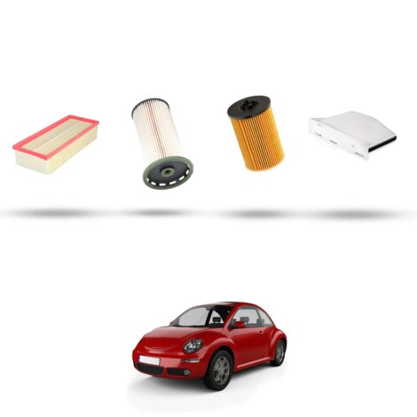 Kit tagliando 4 filtri compatibile con Vw New Beetle / Cabrio (5C) 2.0 TDI 81kw Dal 2014