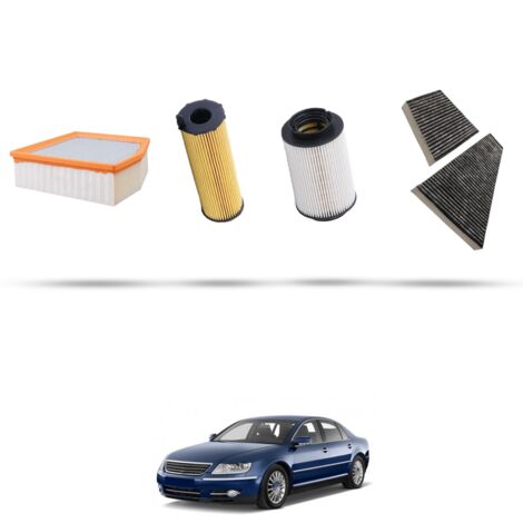 Kit tagliando 4 filtri compatibile con Vw Phaeton 3.0 TDI V6 171kw dal 2007