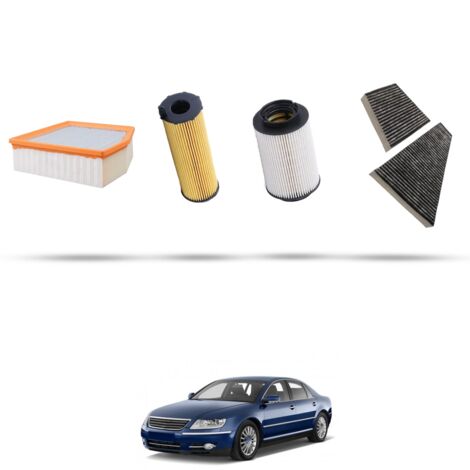Kit tagliando 4 filtri compatibile con Vw Phaeton 3.0 TDI V6 176kw dal 2007