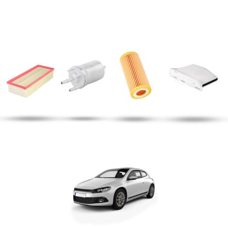 Kit tagliando 4 filtri compatibile con VW Scirocco III (1K8) 2.0 TFSI 132kw Dal 2014
