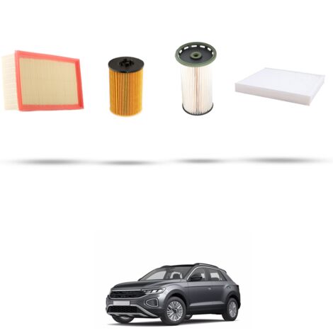 Kit tagliando 4 filtri compatibile con VW T-Roc (A1) 1.6 TDI 85kw dal 2018