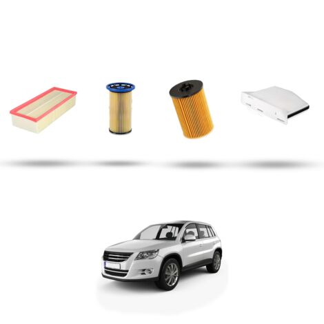 Kit tagliando 4 filtri compatibile con VW Tiguan I (5n) 2.0 TDI 110kw Dal 2015