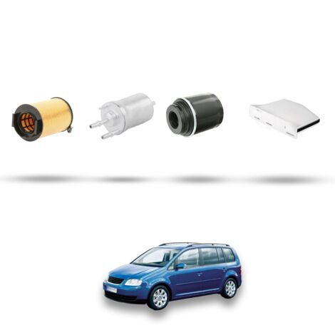 Kit tagliando 4 filtri compatibile con Vw Touran (1T) 1.2 TSI 77kw Dal 2010 al 2015