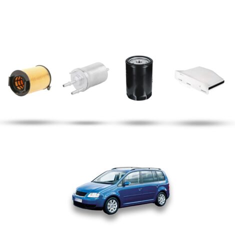 Kit tagliando 4 filtri compatibile con Vw Touran (1T) 2.0 FSI 80kw Dal 2006 al 2009