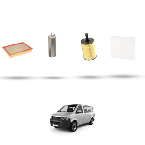 Kit tagliando 4 filtri compatibile con Vw Transporter 1.9 TDI 77Kw dal 2003 al 2009