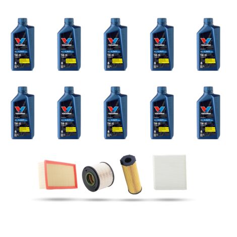 Kit tagliando 4 FILTRI e 10L OLIO compatibile con Audi Q7 (4L) 4.2 tdi 250kw dal 2009