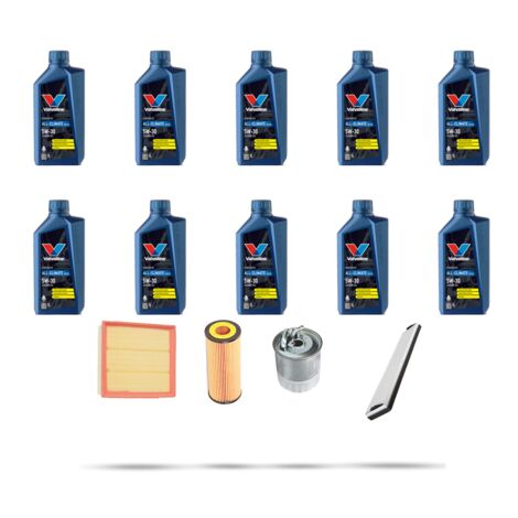 Kit tagliando 4 FILTRI e 10L OLIO compatibile con Mercedes Sprinter Classic (909) 311 CDI 80kw Dal 2013