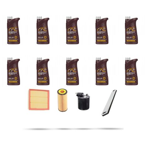 Kit tagliando 4 FILTRI e 10L OLIO compatibile con Mercedes Sprinter Classic (909) 313 CDI 100kw Dal 2016
