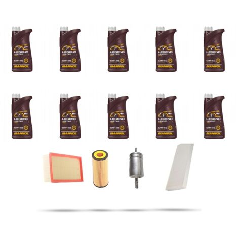 Kit tagliando 4 FILTRI e 10L OLIO compatibile con Mercedes Viano (639) 3.5 190kw Dal 2007