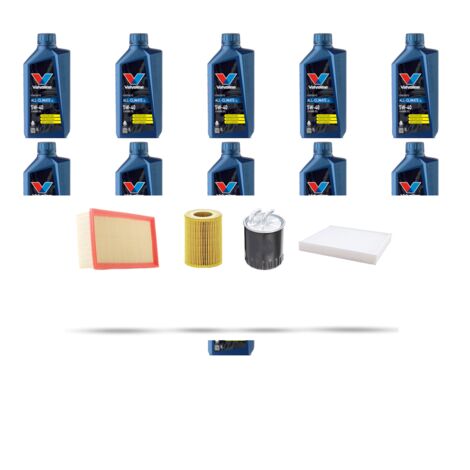 Kit tagliando 4 FILTRI e 11L OLIO compatibile con Mercedes Sprinter II (906) 318 CDI 135kw Dal 2006