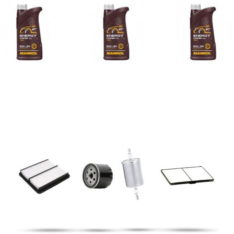 Kit tagliando 4 FILTRI e 3L OLIO compatibile con Chevrolet Matiz 0.8 37kw dal 1998