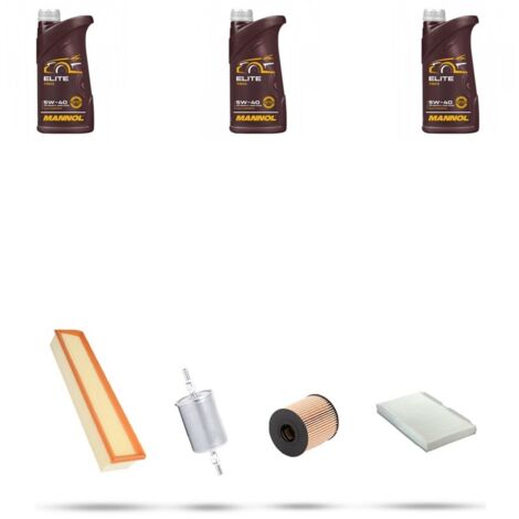 Kit tagliando 4 FILTRI e 3L OLIO compatibile con Citroen C2 1.4 16v 65kw dal 2006