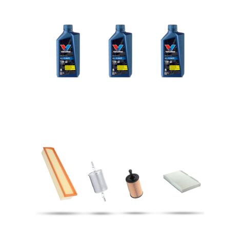 Kit tagliando 4 FILTRI e 3L OLIO compatibile con Citroen C2 1.4 I 54kw dal 2003