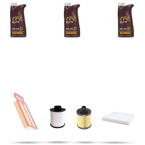 Kit tagliando 4 FILTRI e 3L OLIO compatibile con Fiat Panda II 1.3 Multijet 16v 55kw dal 2006