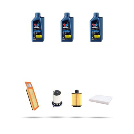 Kit tagliando 4 FILTRI e 3L OLIO compatibile con Fiat Panda III 1.3 JTD 55kw dal 2012