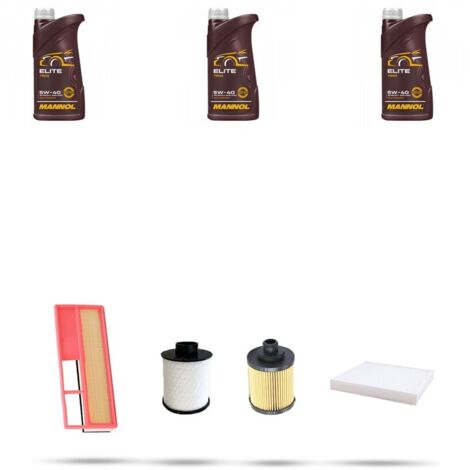 Kit tagliando 4 FILTRI e 3L OLIO compatibile con Fiat Punto II 1.3 JTD 51kw dal 2003