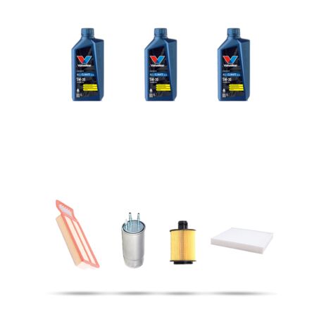 Kit tagliando 4 FILTRI e 3L OLIO compatibile con Lancia Musa 1.3 Mjtd 70kw 2009