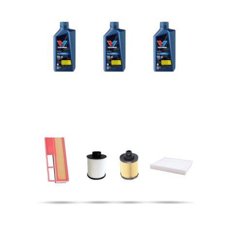 Kit tagliando 4 FILTRI e 3L OLIO compatibile con Lancia Ypsilon 1.3 Jtd 51kw dal 2003